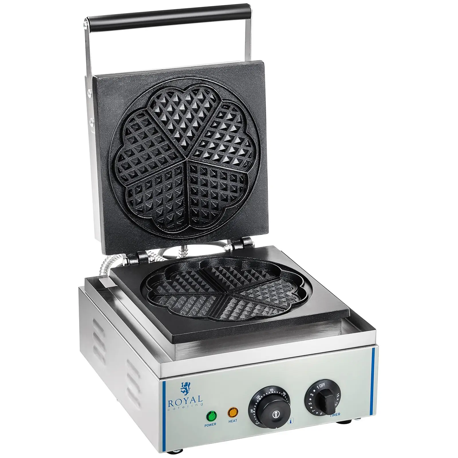 Piastra per waffel a cuore- 1 x 1.500 Watt - 5