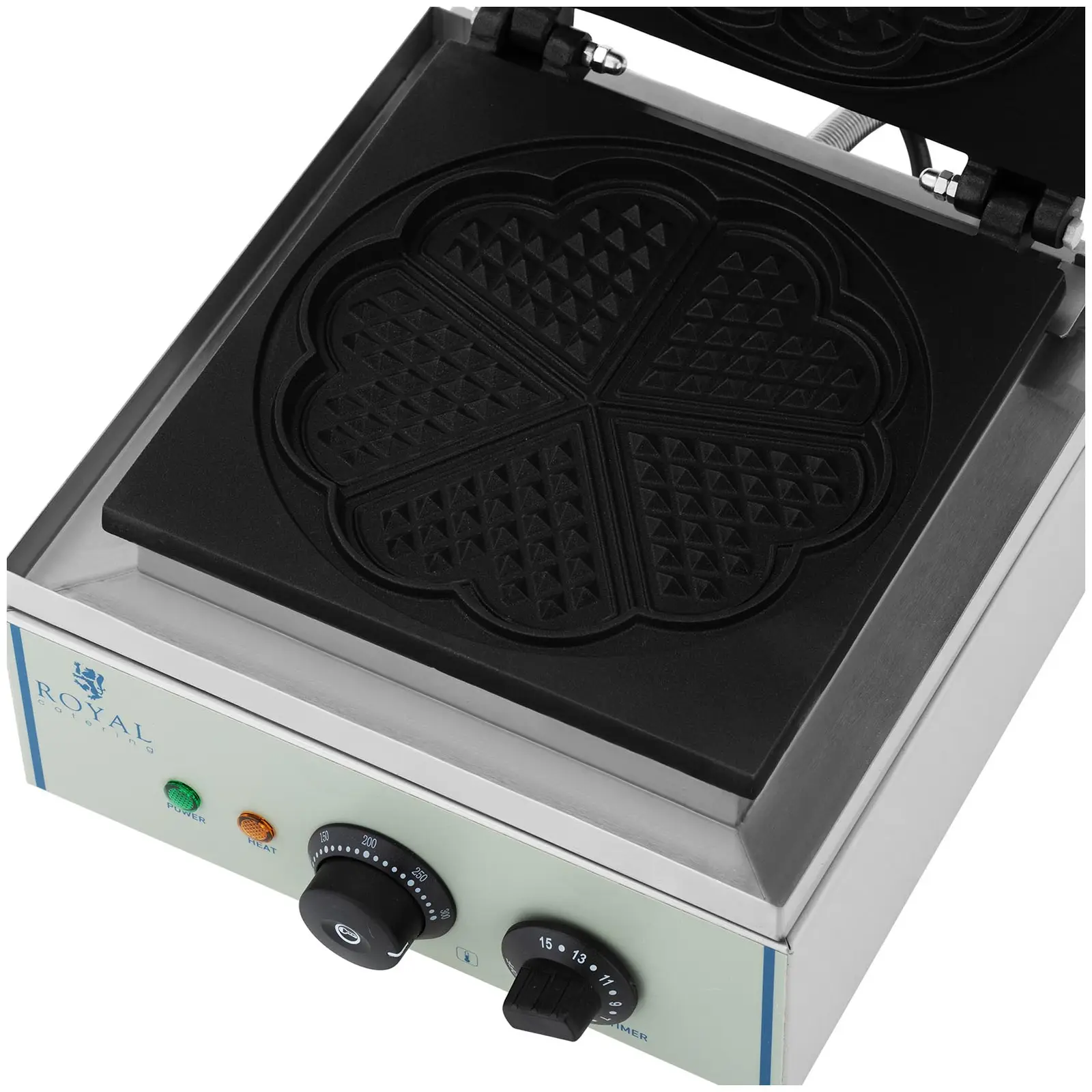 Piastra per waffel a cuore- 1 x 1.500 Watt - 6