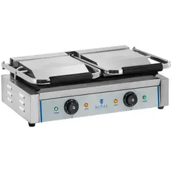 Dubbele contactgrill - glad - 2 x 1.800 W