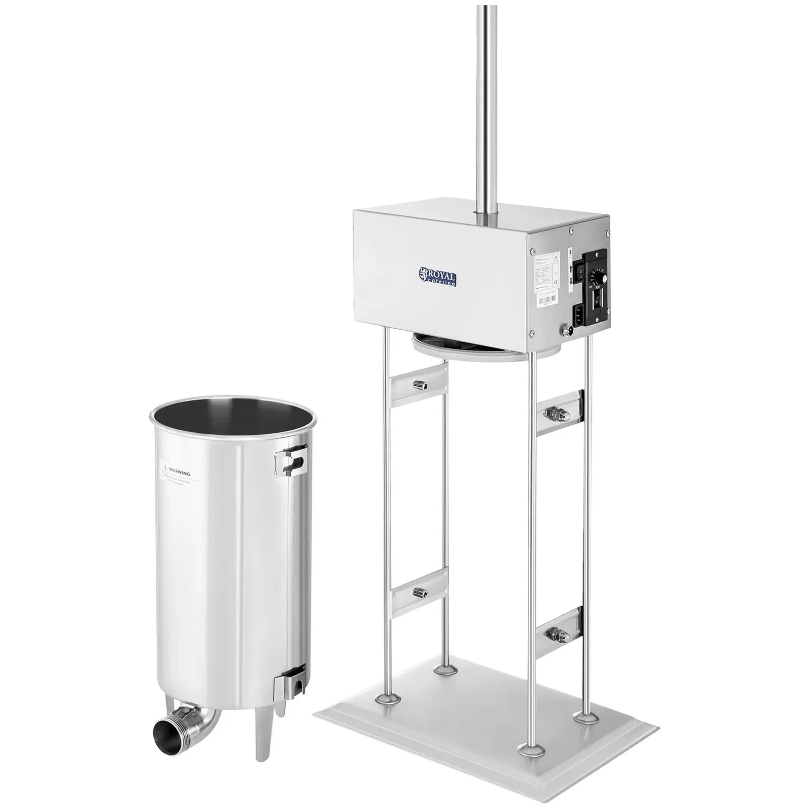 Plnička klobás - 15 l - elektrická - vč. 4 plnicích trubic - Royal Catering (Objem válce: 15 l)