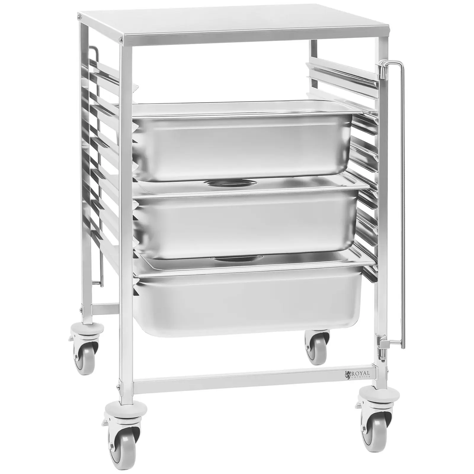 Chariot de transport - jusqu'à 6 bacs GN 2/1 (Tapis anti-vibrations: Oui)