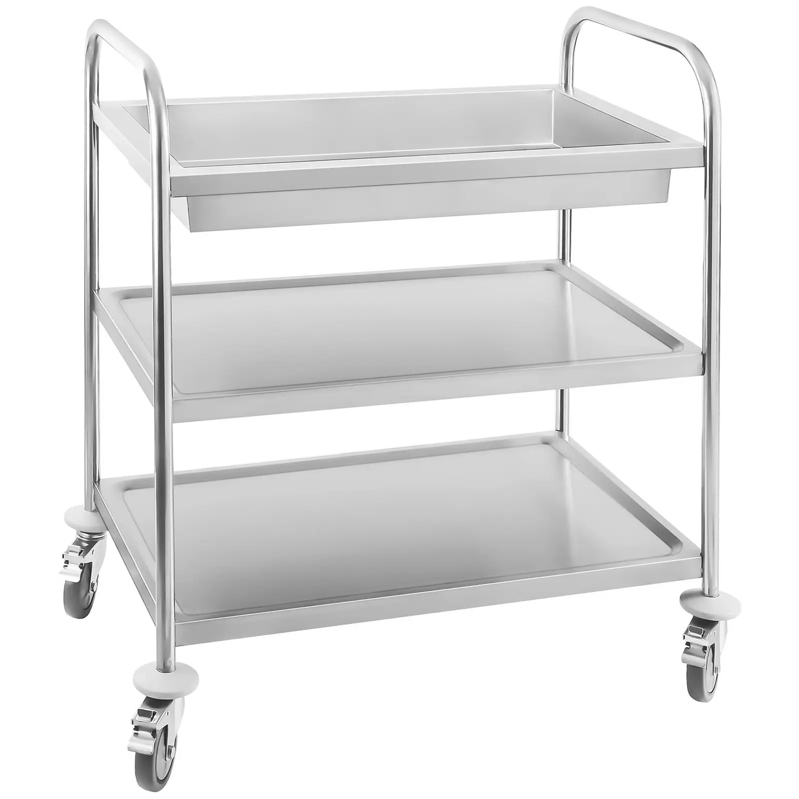 Carrello inox - 2 Mensole - portaposate