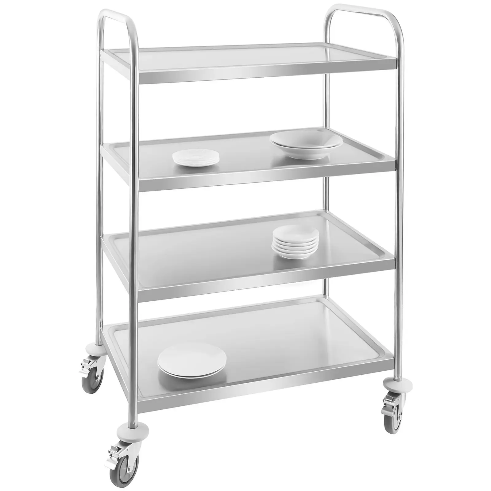 Chariot de service - 4 plateaux - 200 kg (Nombre de freins: 4)