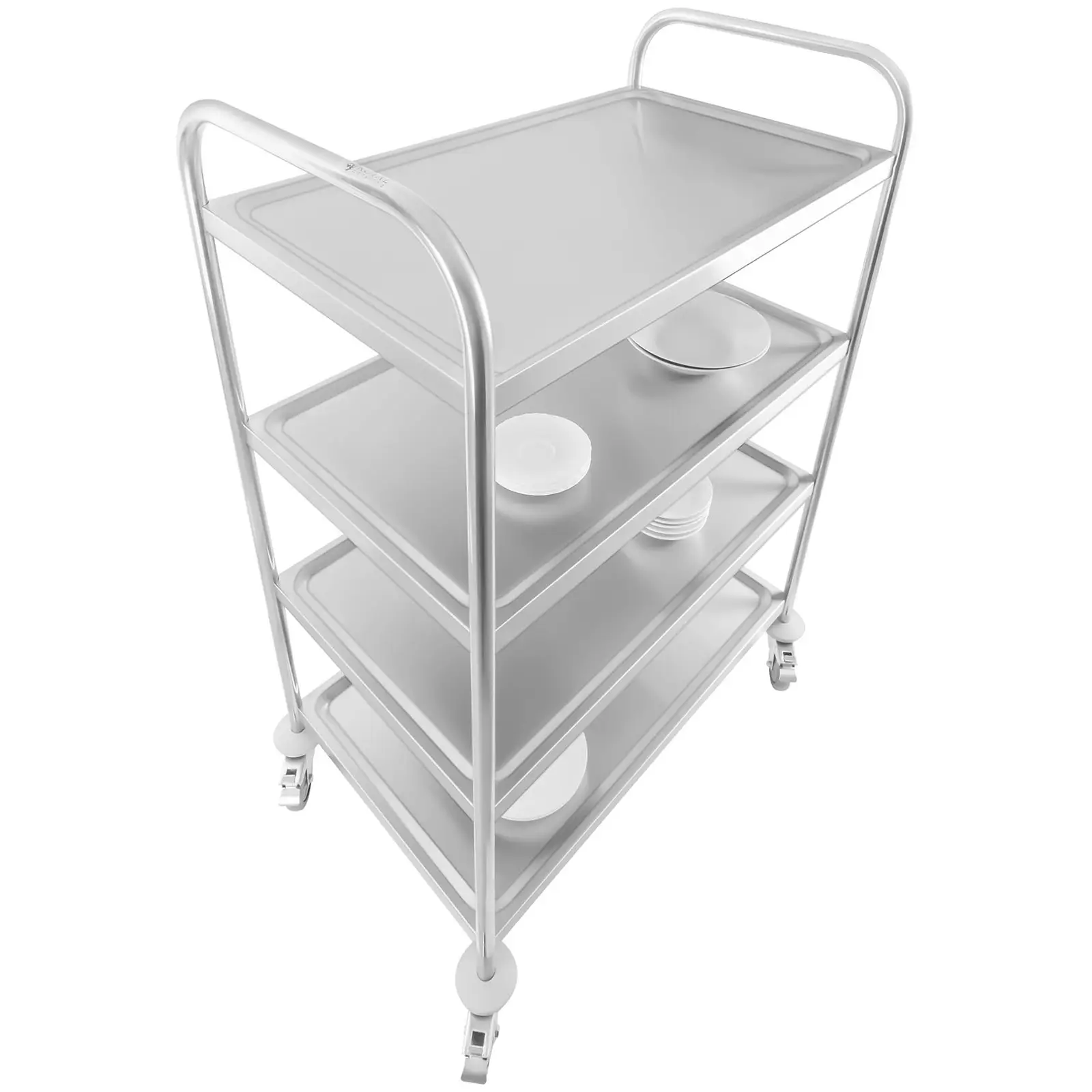 Chariot de service - 4 plateaux - 200 kg (Protection anticollision: Oui)