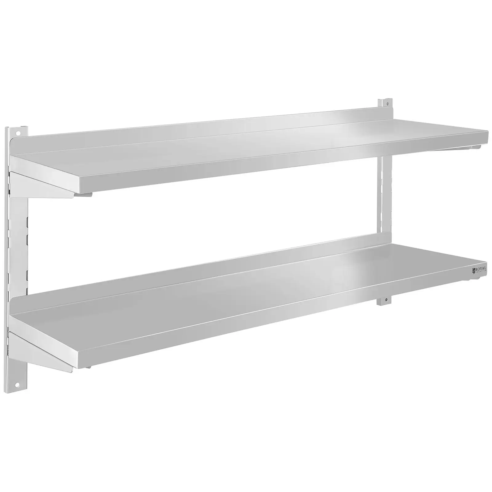 Stålhylde - dobbelt - 120 cm 