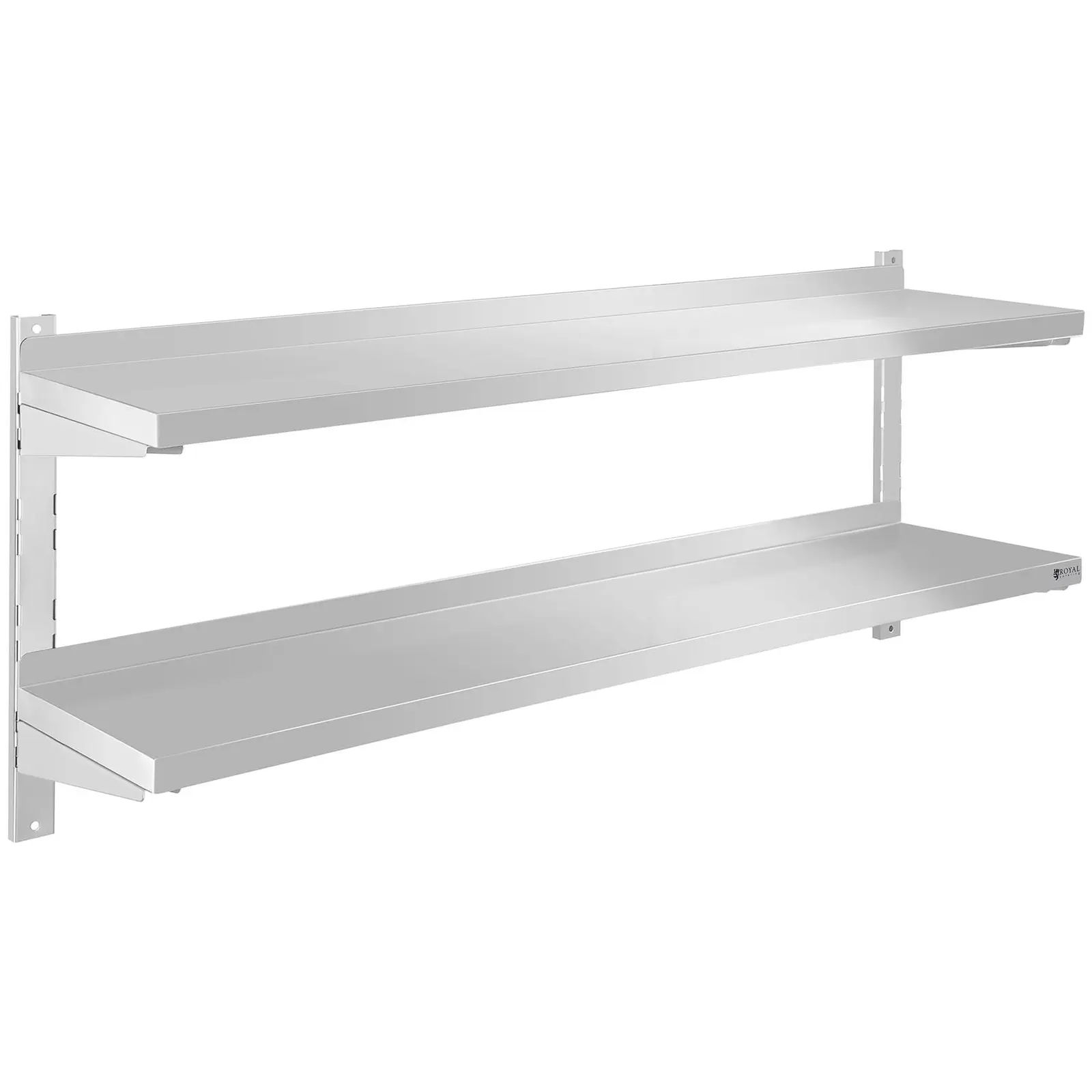 Stålhylde - dobbelt - 140 cm 