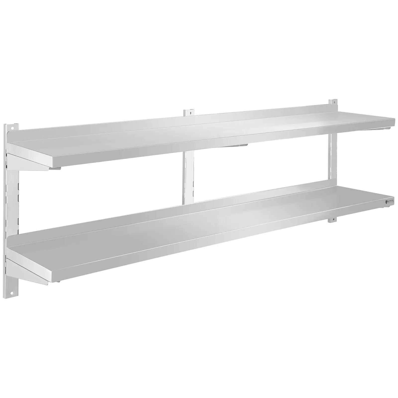 Estante de pared metálico - 2 compartimientos - 160 cm