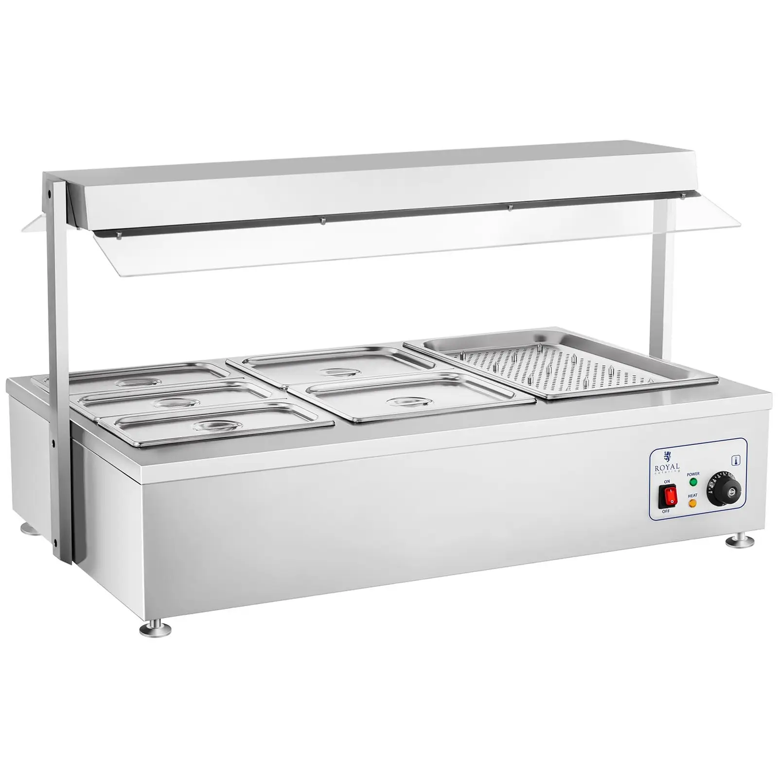Andrahandssortering Torr bain marie - 6 GN - med kötthylla