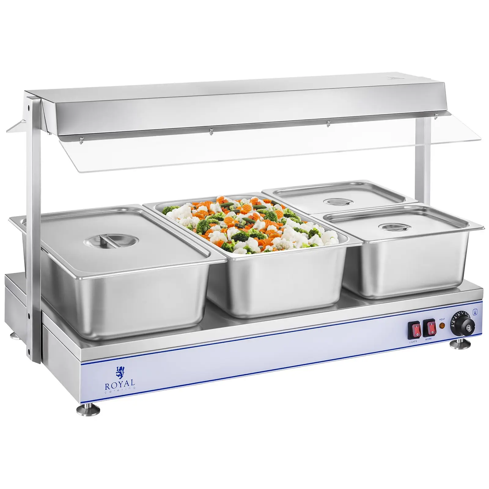 Piano caldo - 1550 W - Acciaio inox