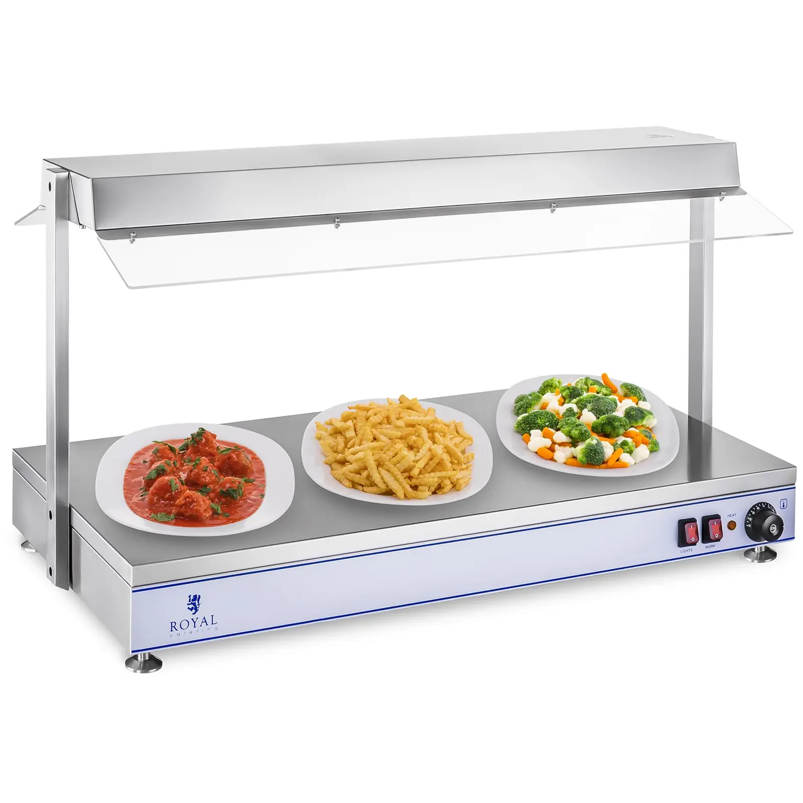 Ohřívací deska s halogenovými lampami-2000 W-ušlechtilá ocel (Napětí [V]: 230)