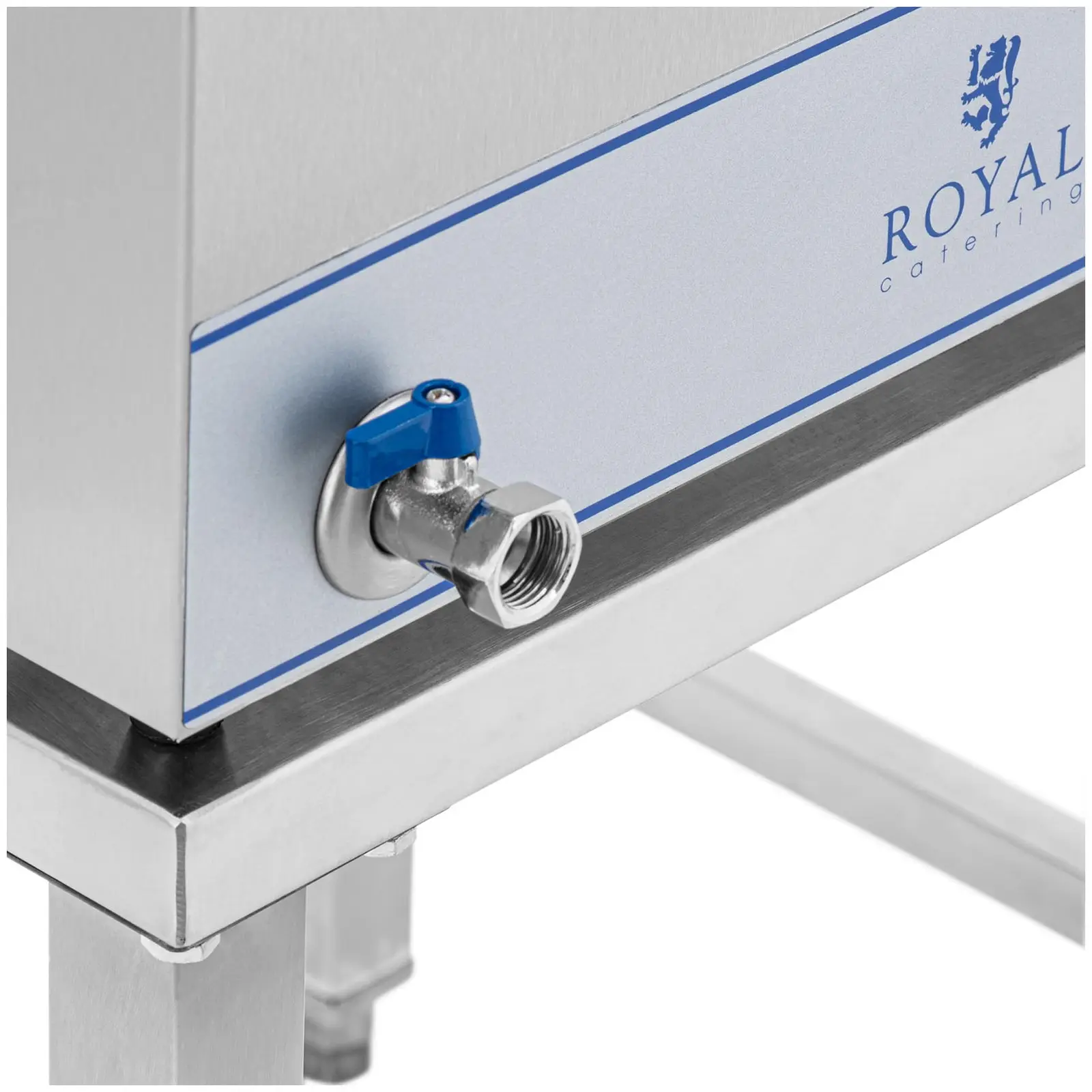 Bain-Marie - 2 000 W - 6 x 1/3 GN - s podstavcem a vypouštěcím kohoutem (Krycí sklo: Ne)