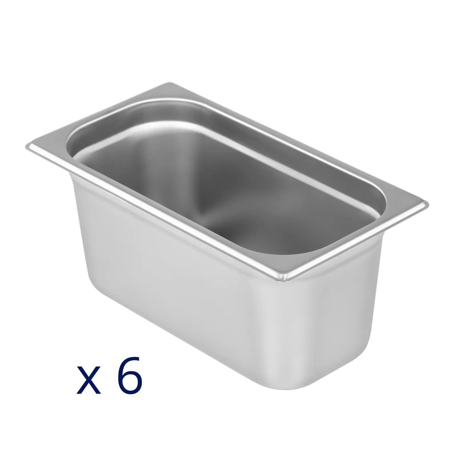 Bain-Marie - 2000 W - 6 x 1/3 GN-Behälter - mit Unterbau & Ablasshahn