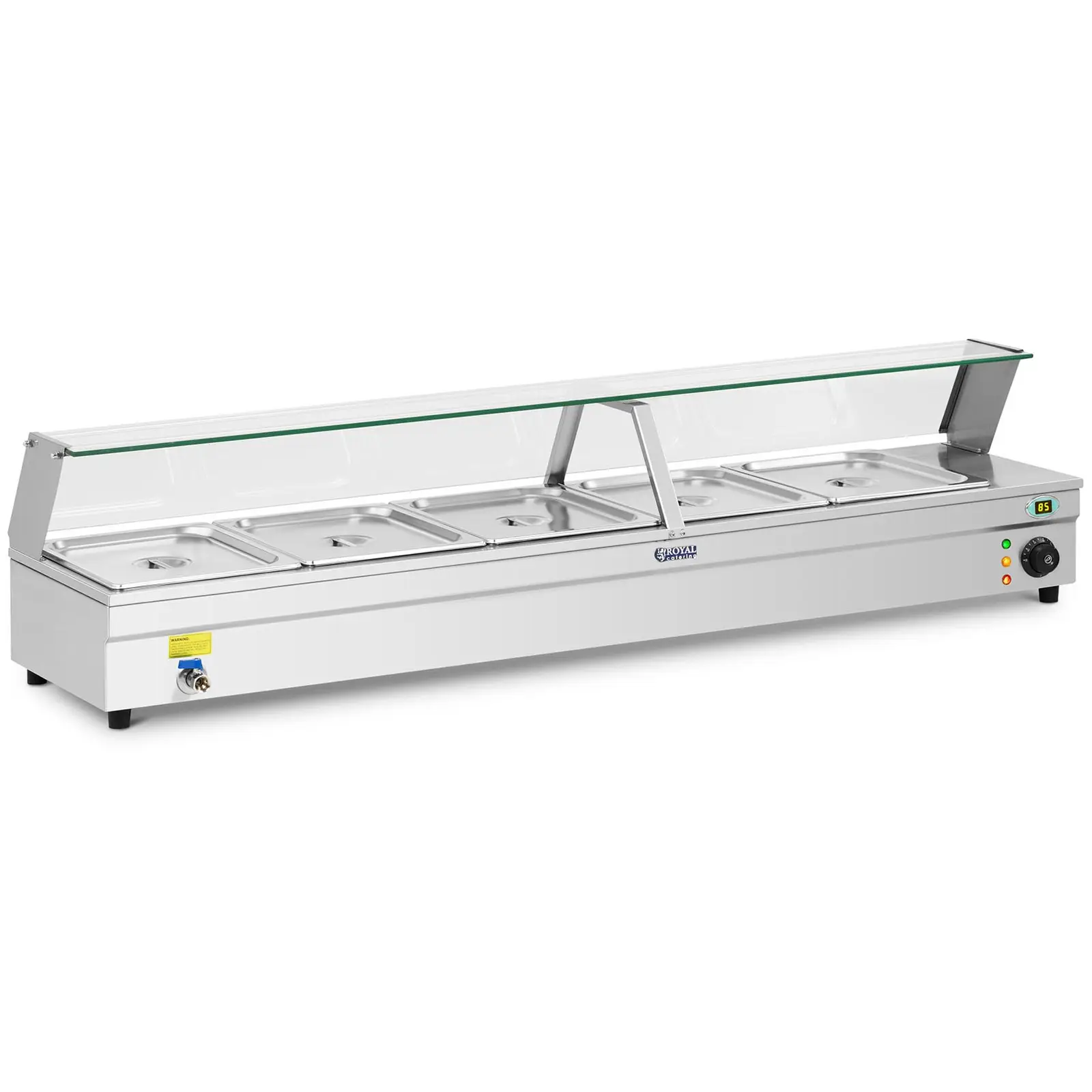 Bain-marie - 5 x GN - 1/2 - Avec robinet de vidange