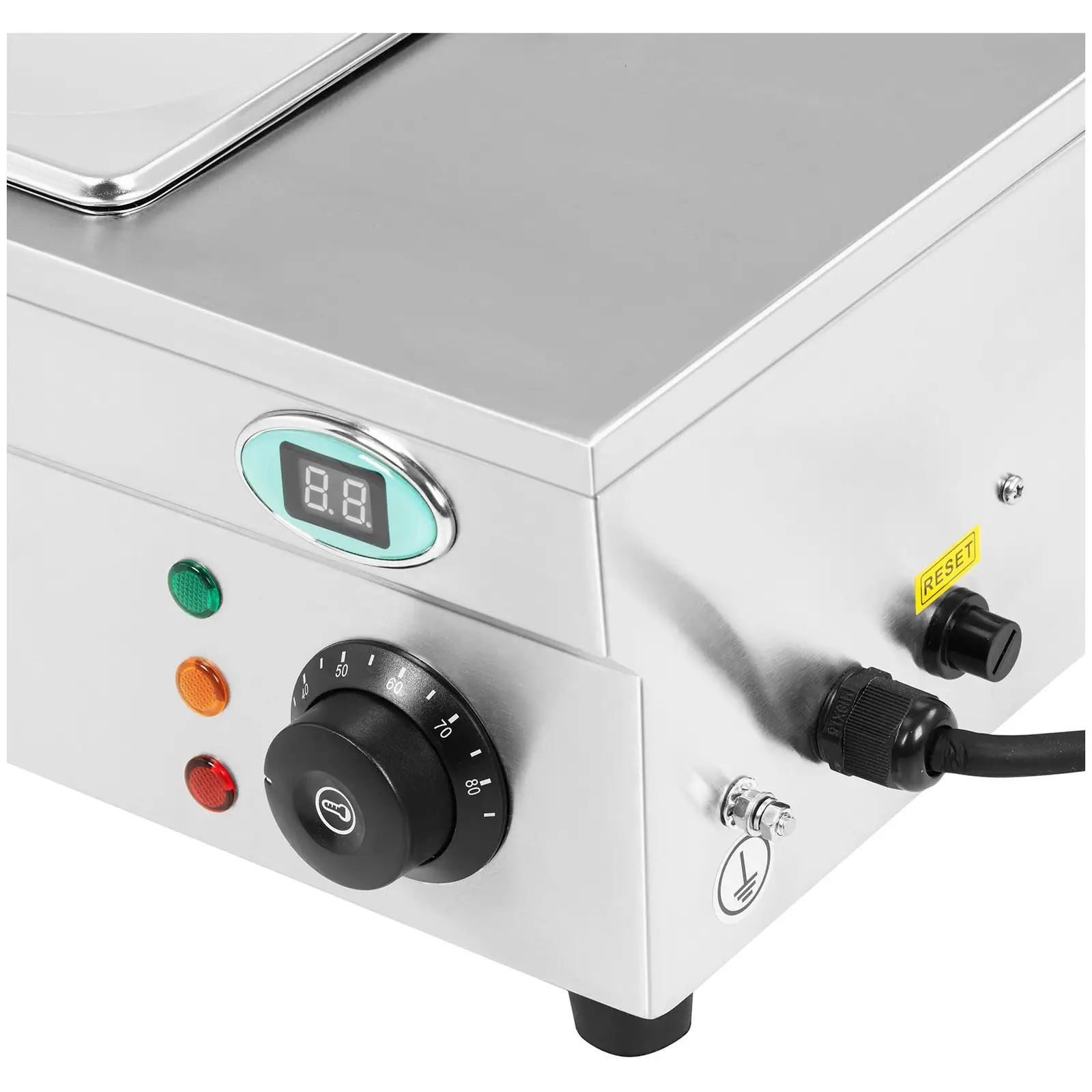B-zboží Bain Marie - 5 x GN - 1/2 - s výpustí (Kryt: Ano)