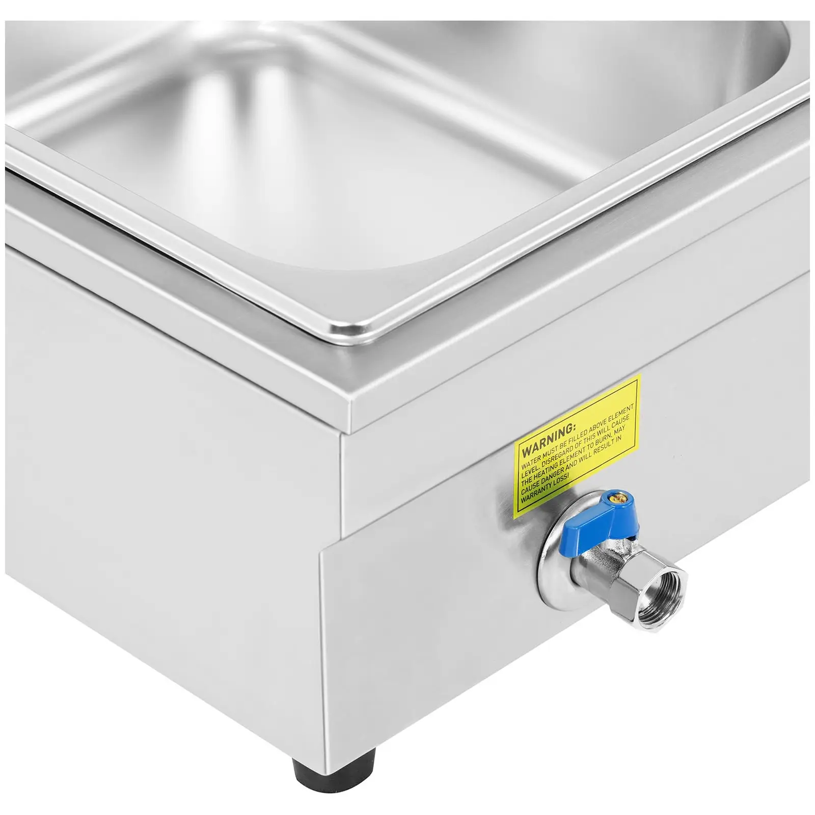 B-zboží Bain Marie - 5 x GN - 1/2 - s výpustí (Krycí sklo: Ano)
