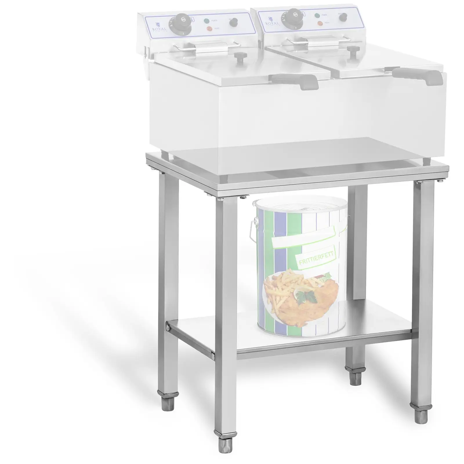 Podstawa pod frytownicę - 150kg - 62 x 42 cm - stal nierdzewna