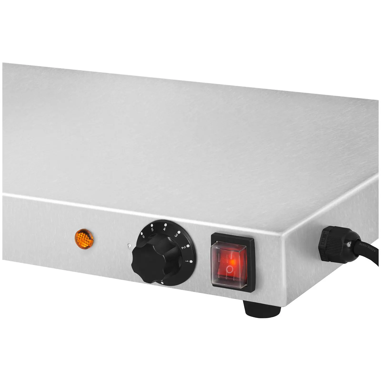 Warmhalteplatte - 250 W - Edelstahl - 50 cm (Material: Edelstahl)