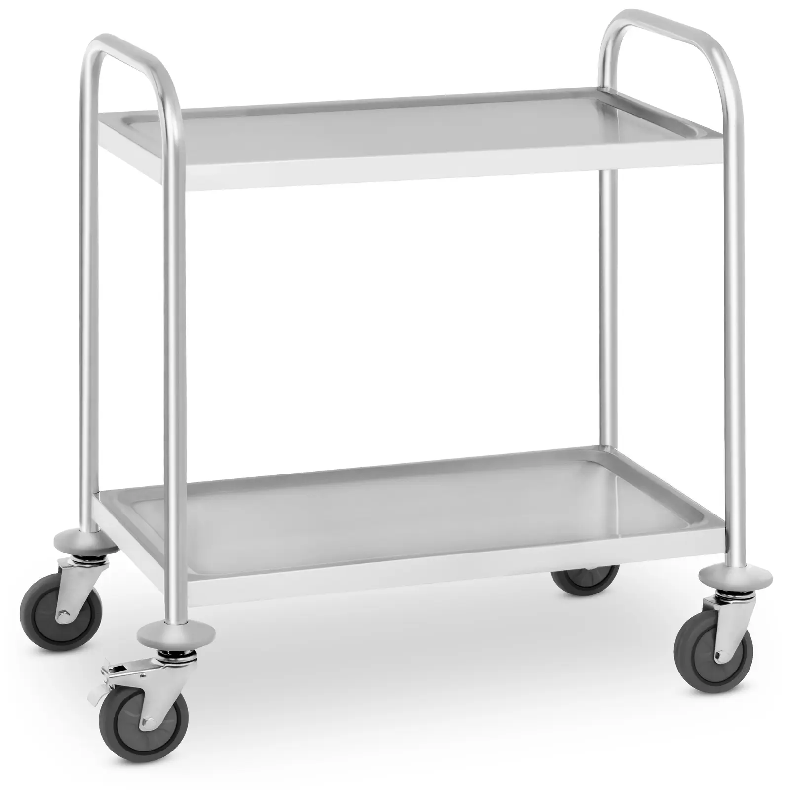 Kakkoslaatu Tarjoiluvaunu - ruostumaton teräs - 2 tasoa - tasot: 68 x 38 cm - 300 kg - Royal Catering
