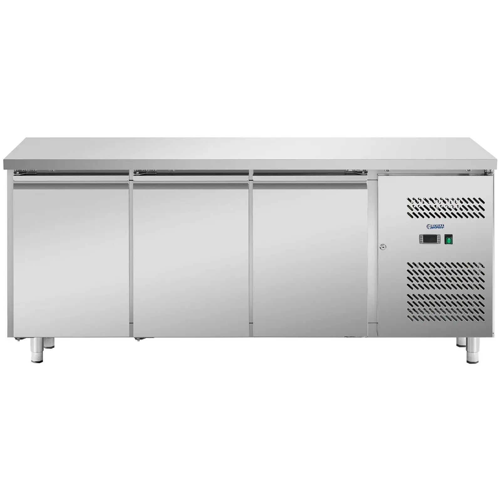 Chladicí stůl - 339 l - 3 přihrádky - 179,5 x 60 cm - třída B - ušlechtilá ocel - Royal Catering (Objem: 339 l)