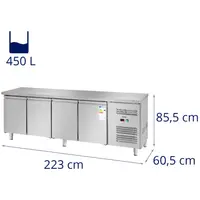 Kühltisch - 450 L - 4 Türen