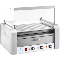 Hotdog Grill - 9 rollers - Warming drawers - Stainless steel