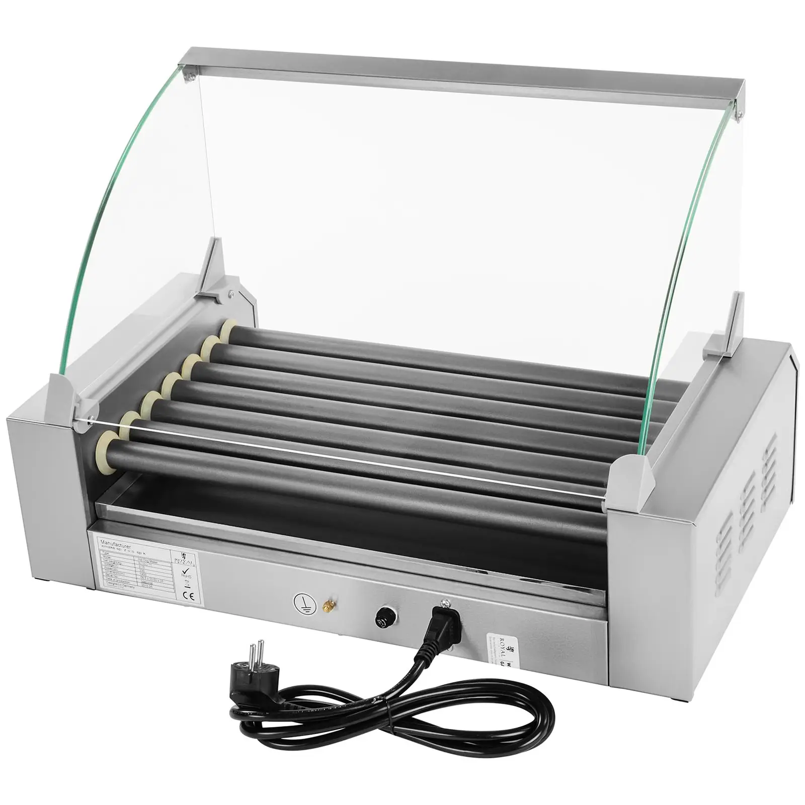 Roller grill - urządzenie do hot-dogów - 1400 W - 12 parówek