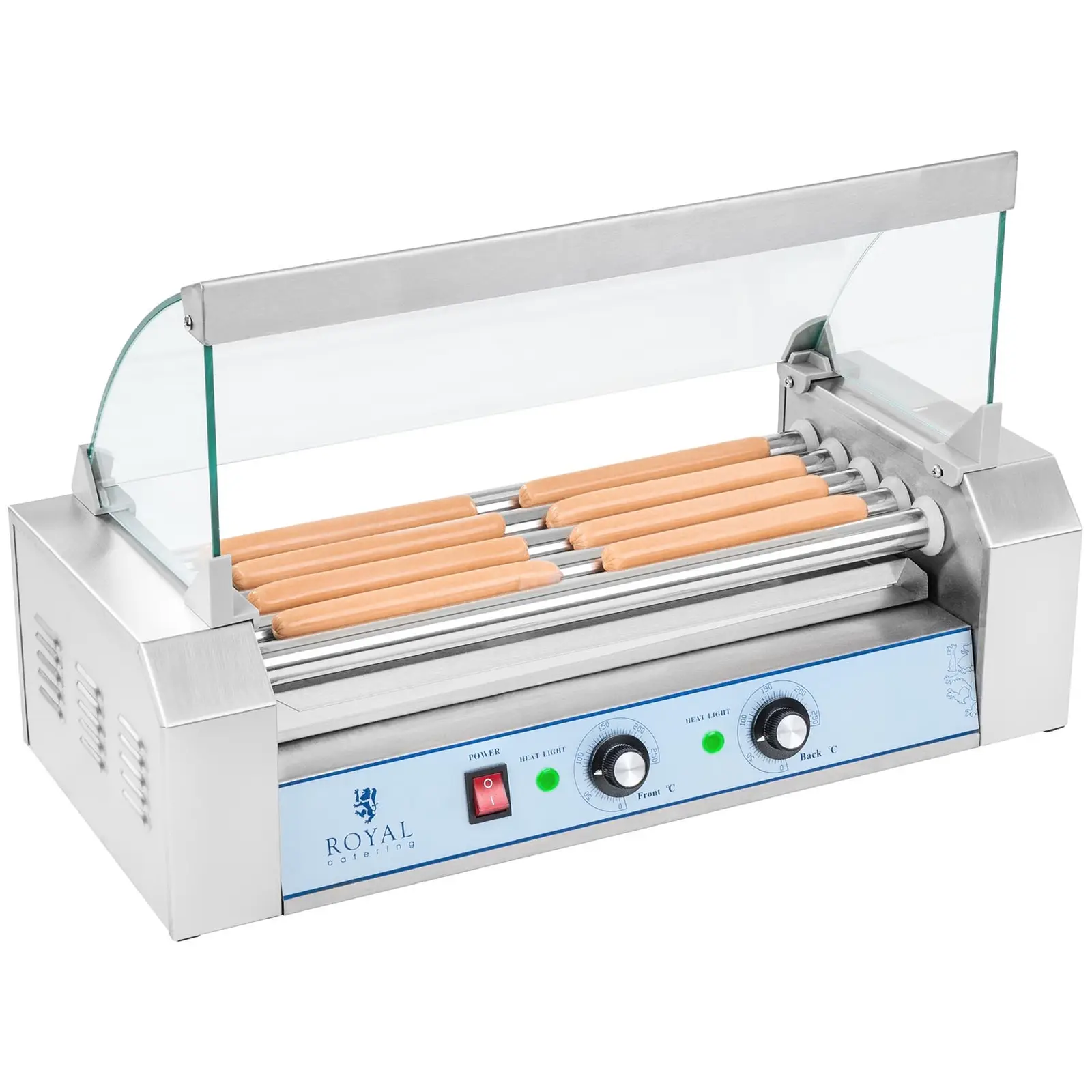 Hot Dog Grill - 5 rollers - stainless steel