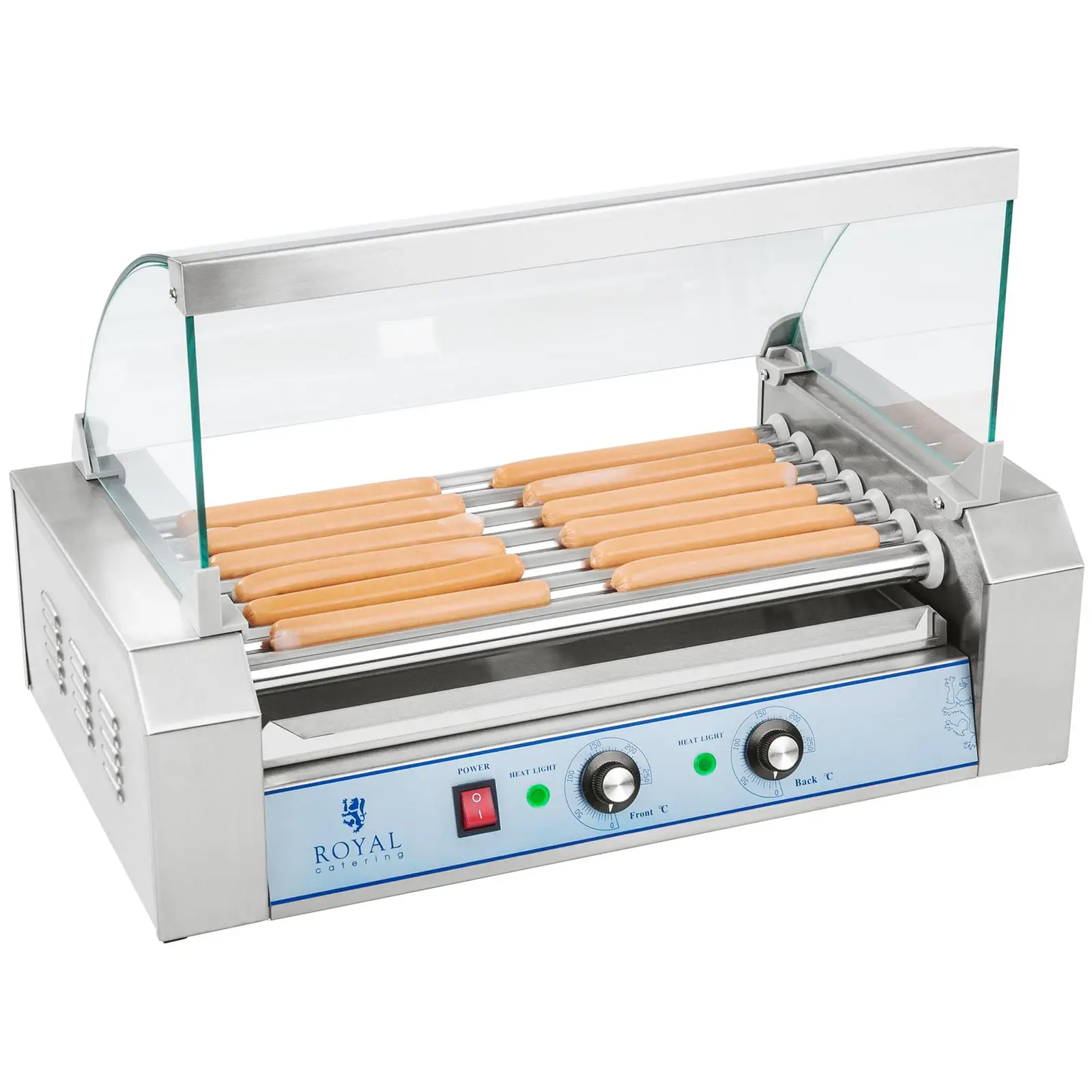 Hot Dog Grill - 7 rollers - stainless steel