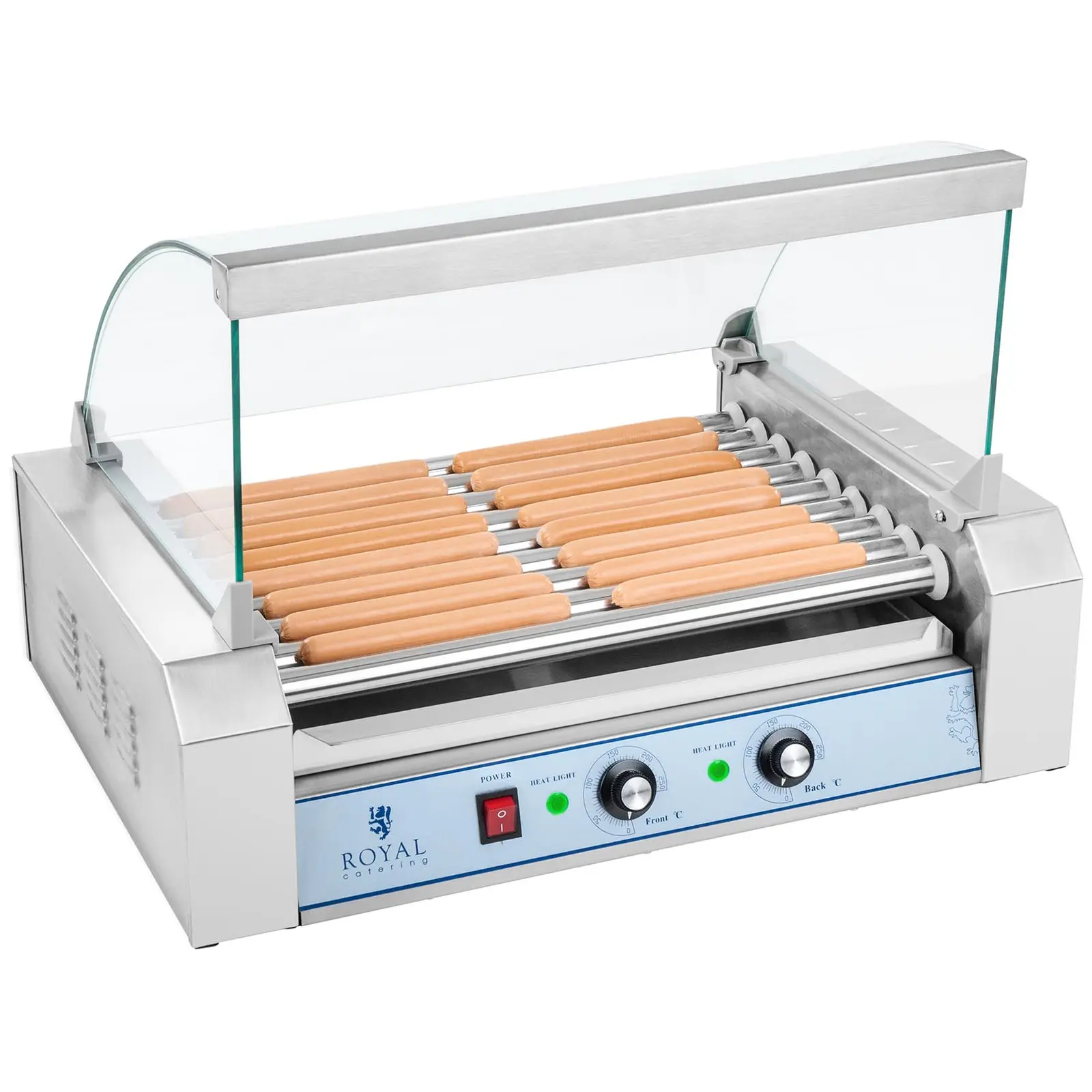 Pølsegrill - 9 ruller - rustfrit stål