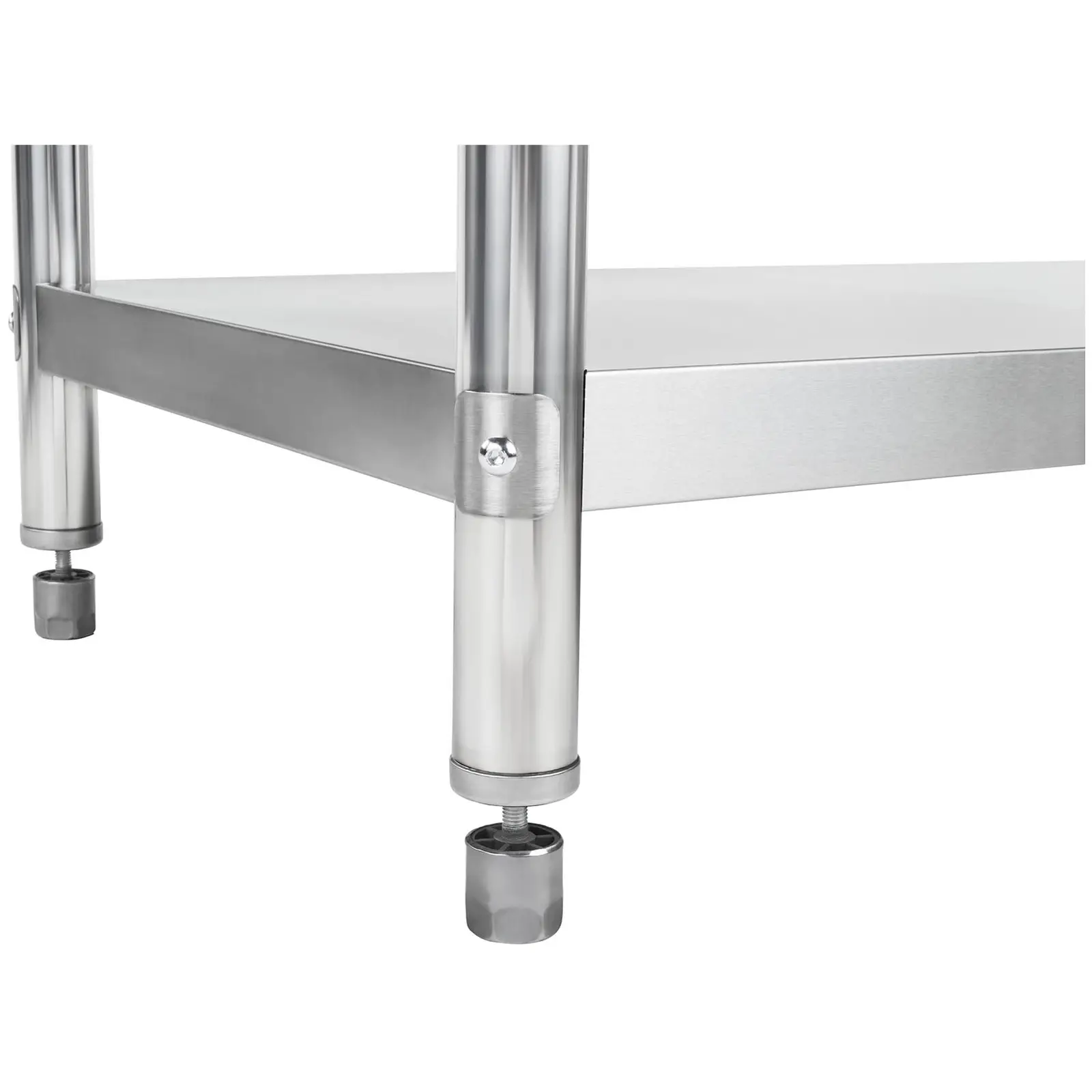 Stainless Steel Work Table - 120 x 60 cm - upstand - 137 kg carrying capacity