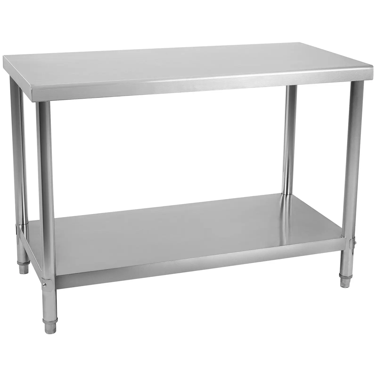 Pracovní stůl z ušlechtilé oceli - ECO - 120 x 70 cm - 143 kg - Royal Catering (Potřeba nainstalovat: Ano)