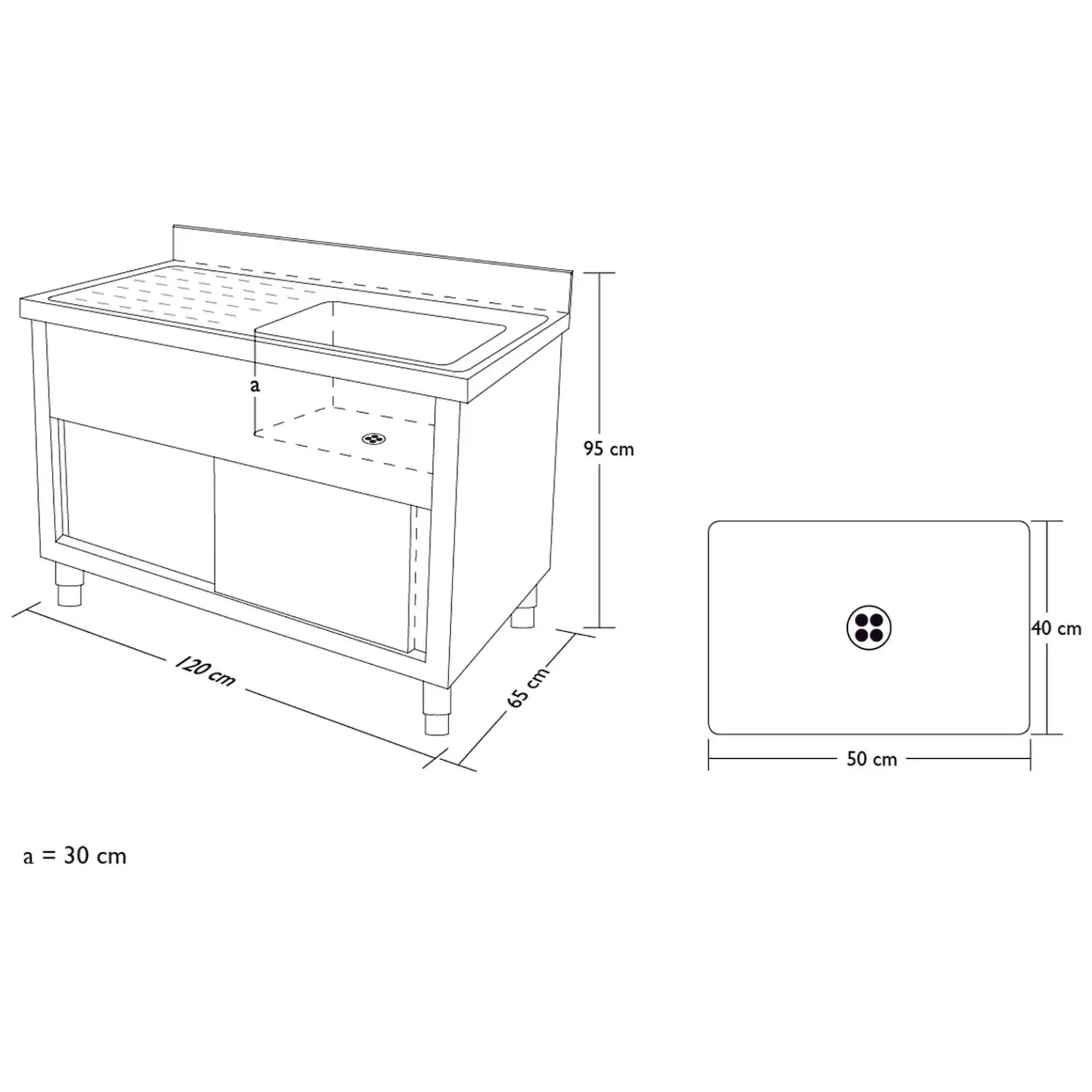 Spülenschrank - 120 cm