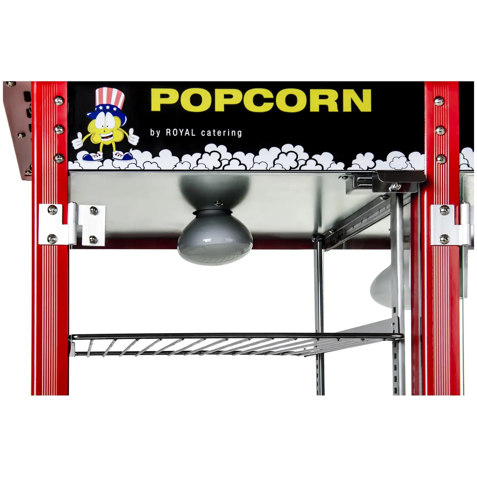 Popcornmaskin med uppvärmd display - Röd