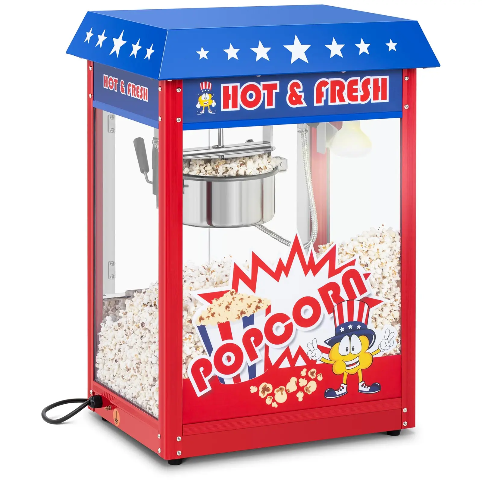 Popcornmaschine - 1500 W - 5 kg/h - USA-Design - rot - Royal Catering - 1