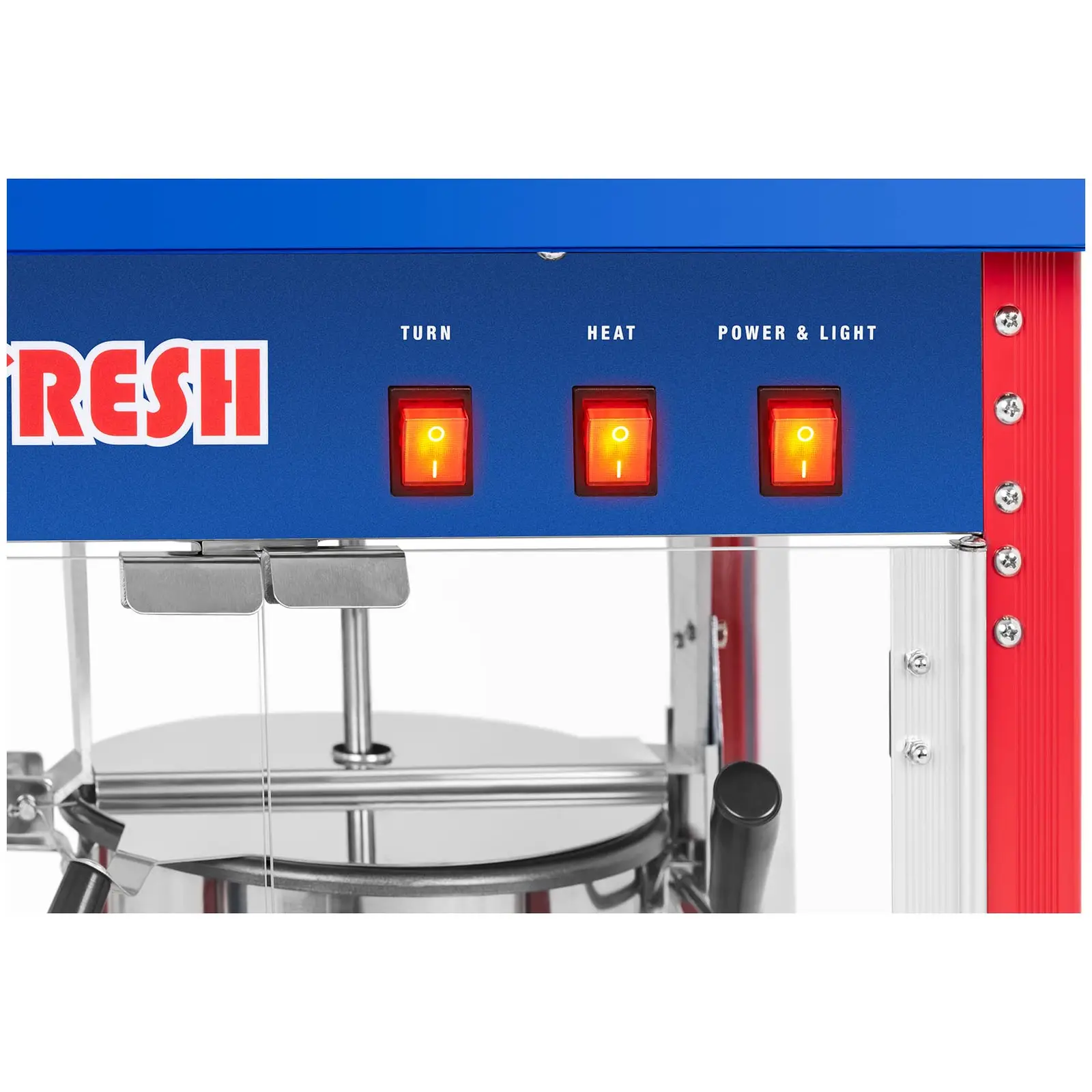 Popcornmaschine - 1500 W - 5 kg/h - USA-Design - rot - Royal Catering - 4