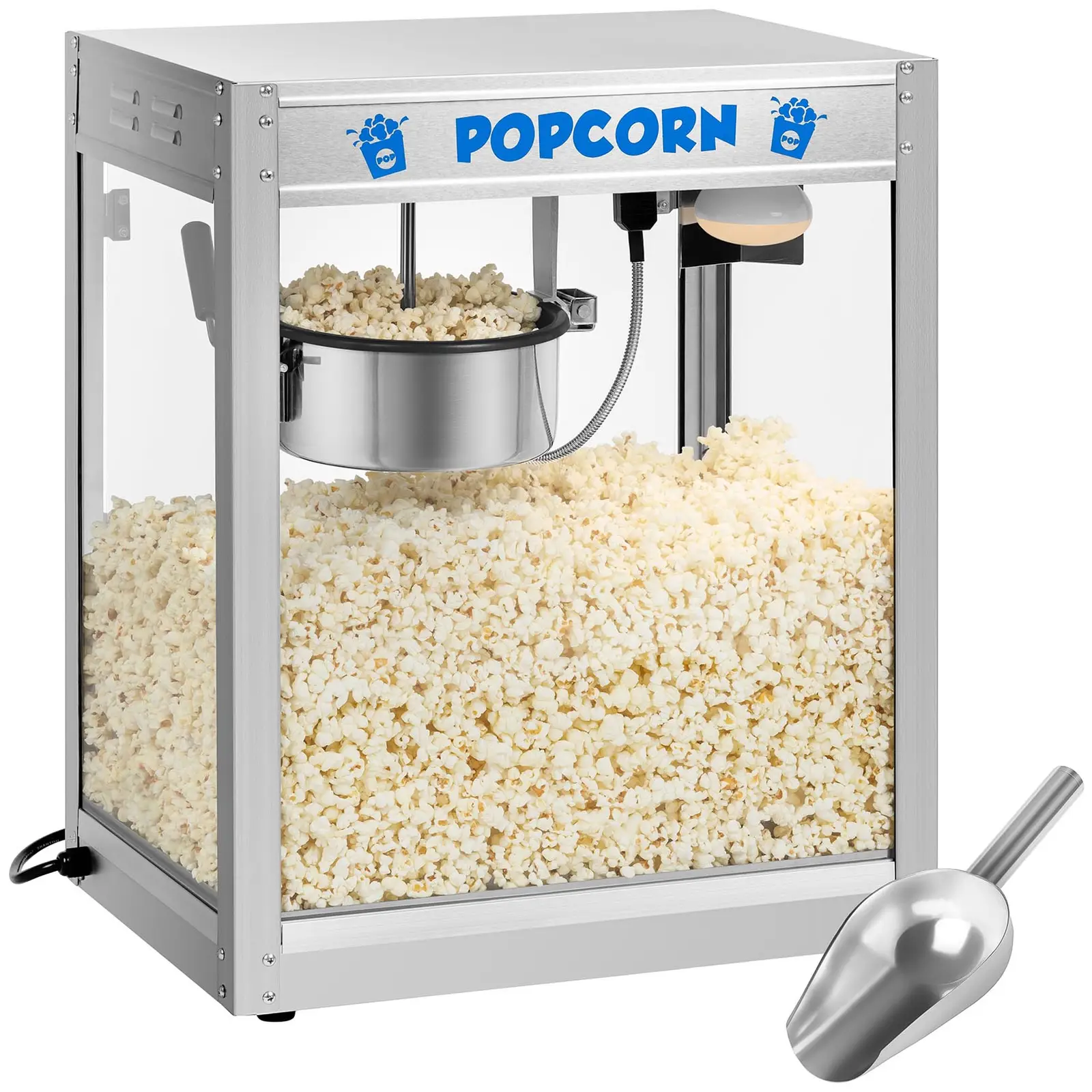 Maszyna do popcornu ze stali nierdzewnej - duża moc 1350 W, 5-6 kg/h