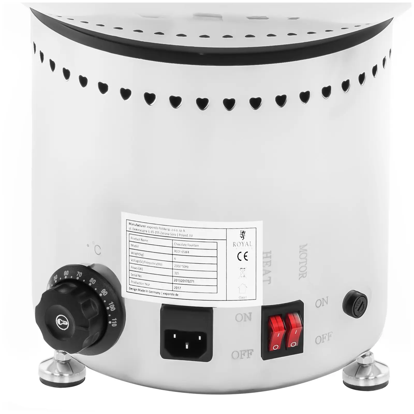 Fontaine à chocolat - 5 étages - 6 kg (Matériau(x): Acier inoxydable)