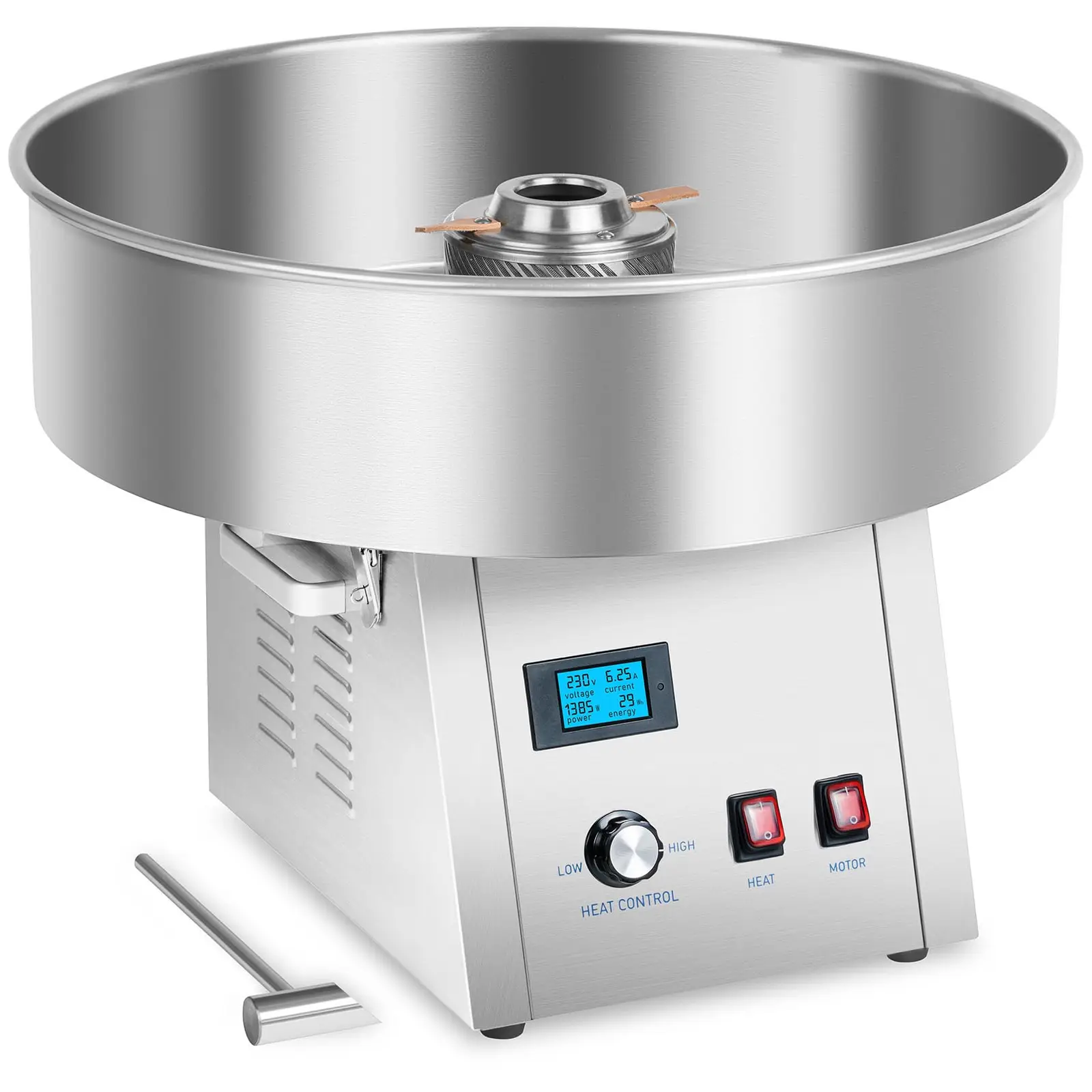 Stroj na cukrovou vatu - 62 cm - 1500 W - ušlechtilá ocel - stříbrná - Royal Catering