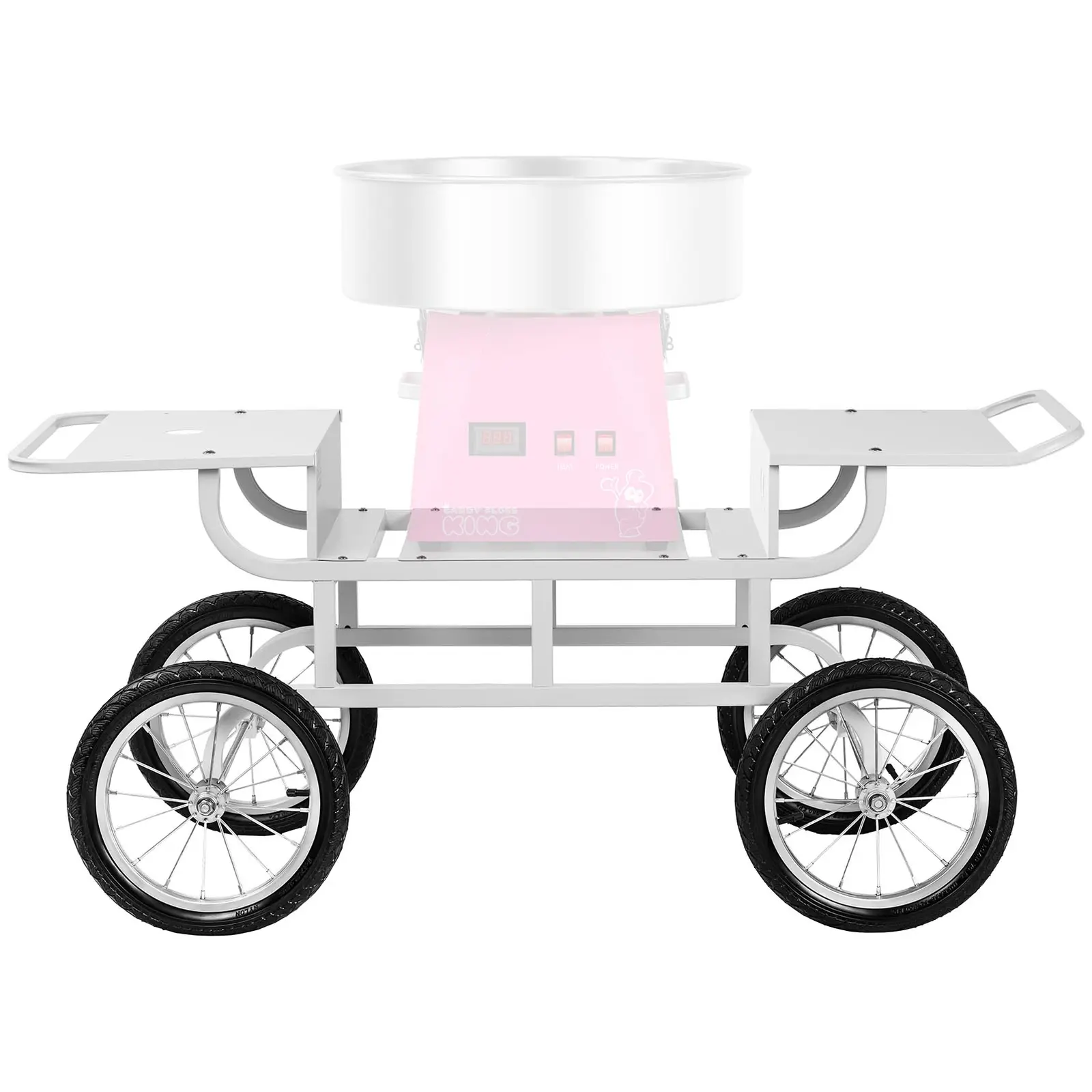 Trolley For Candy Floss Machine - 4 Wheels - White