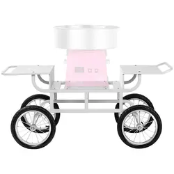 Vagn för sockervaddsmaskin – 4 hjul – vit