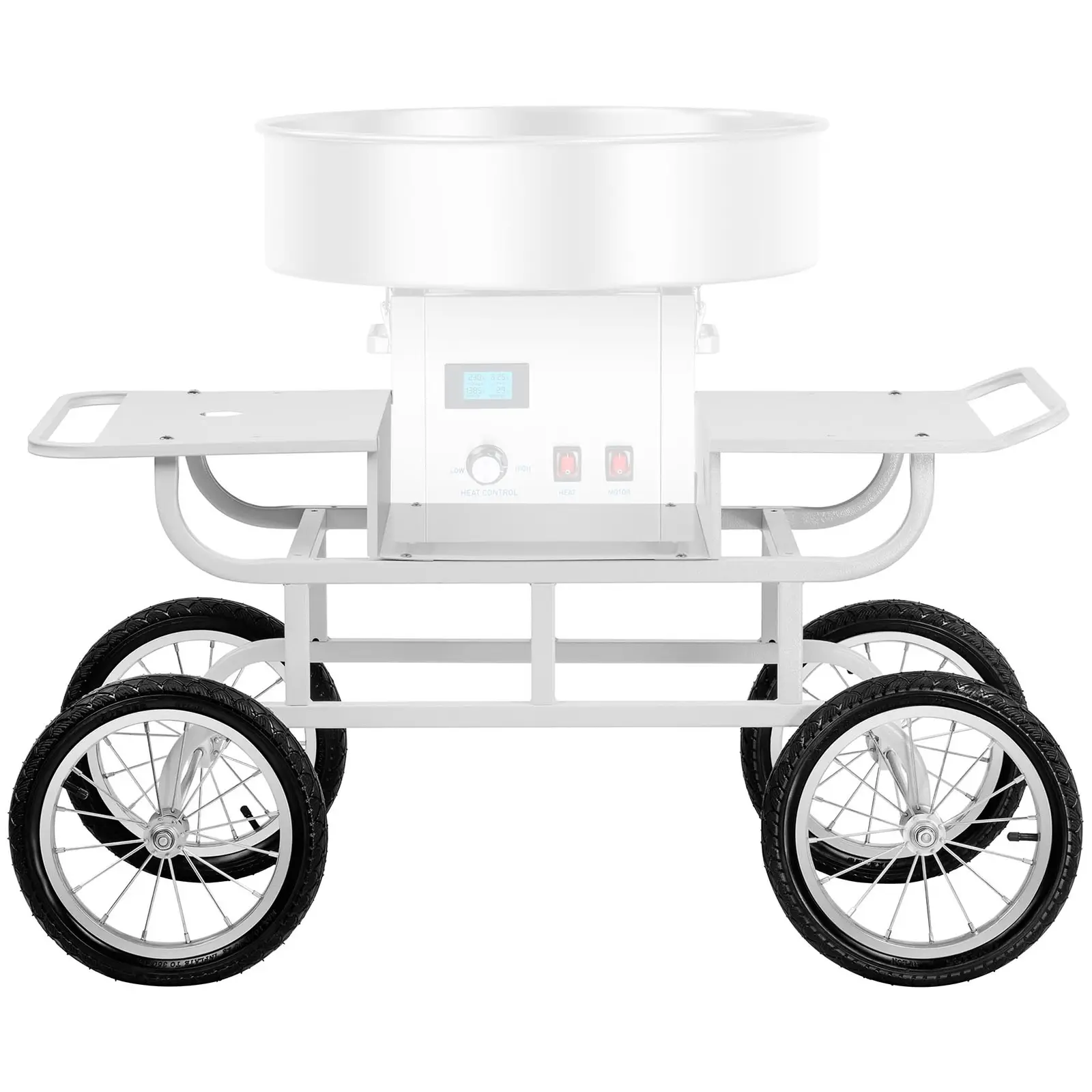 Trolley For Candy Floss Machine - 4 Wheels - White