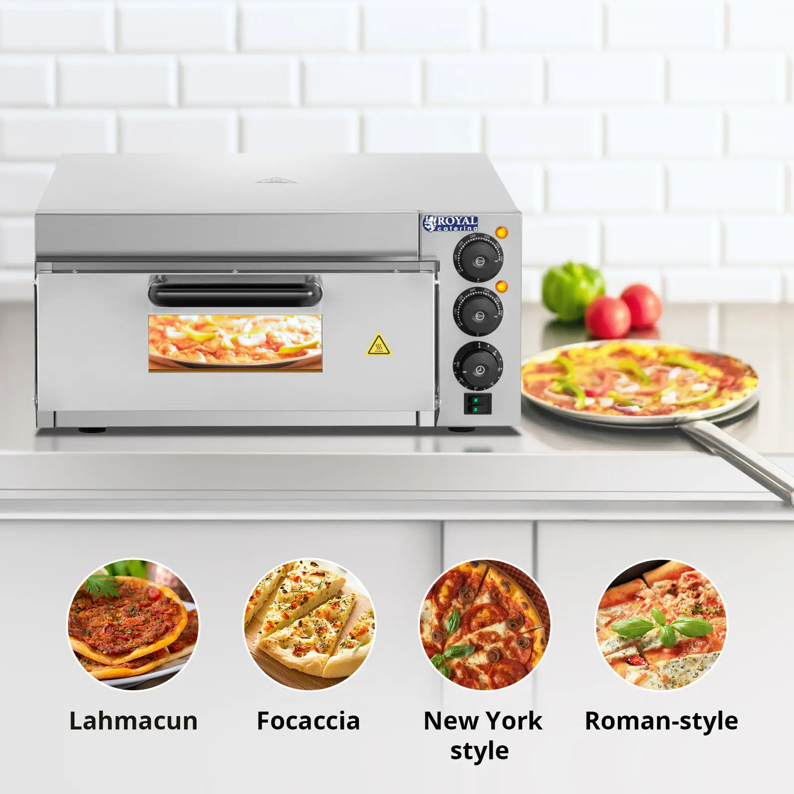 Horno para pizza - 1 compartimiento - 2000 W