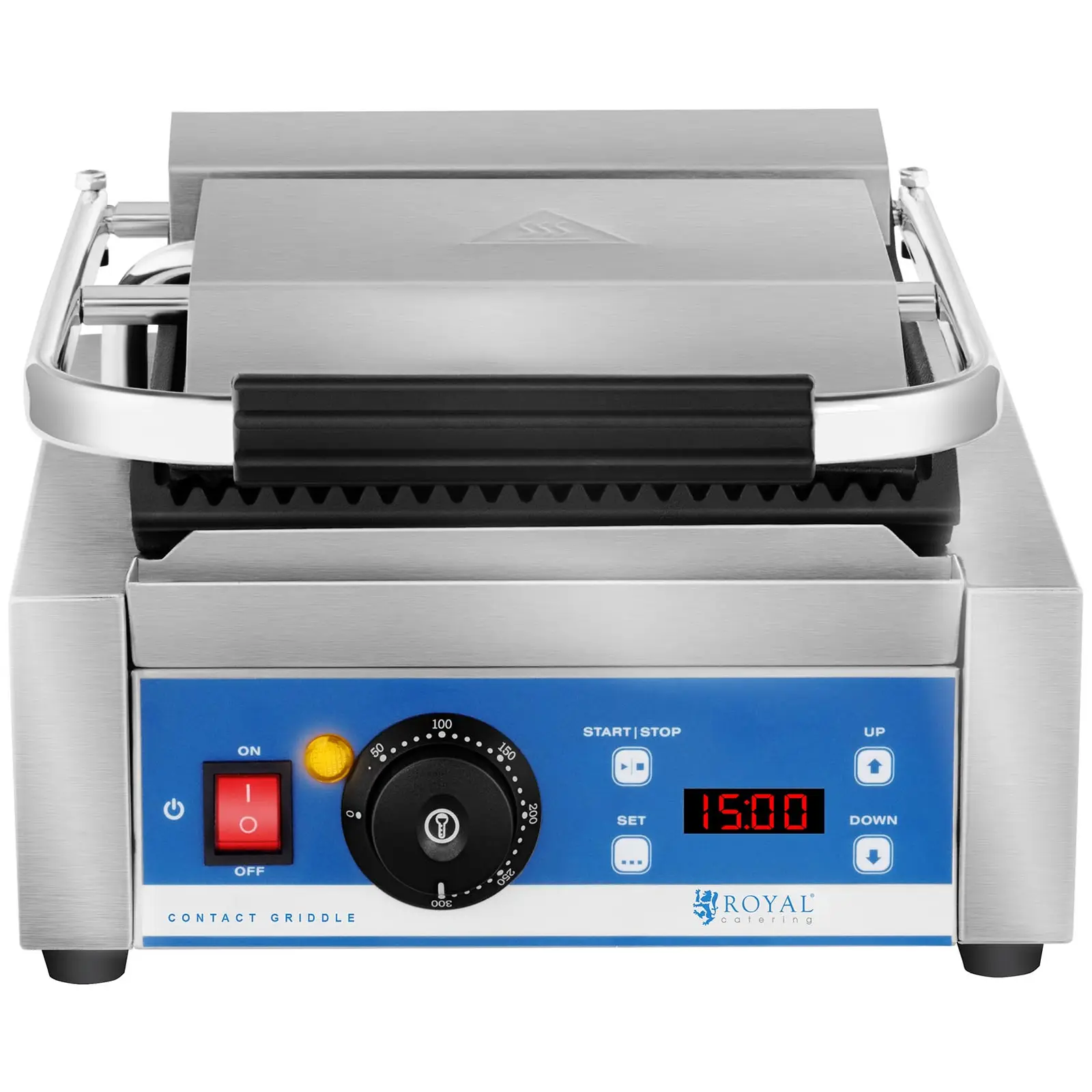 Contactgrill - geribbeld- timer - 1.800 w