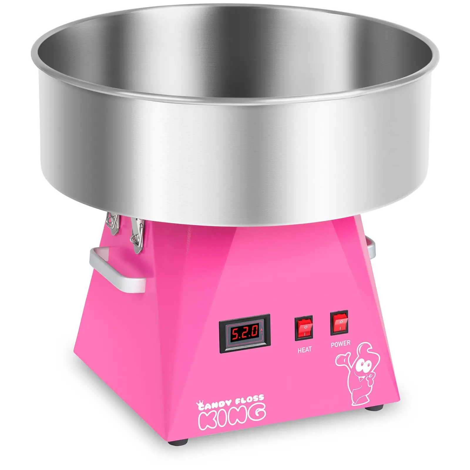 Candyfloss-maskine lyserød - 52 cm