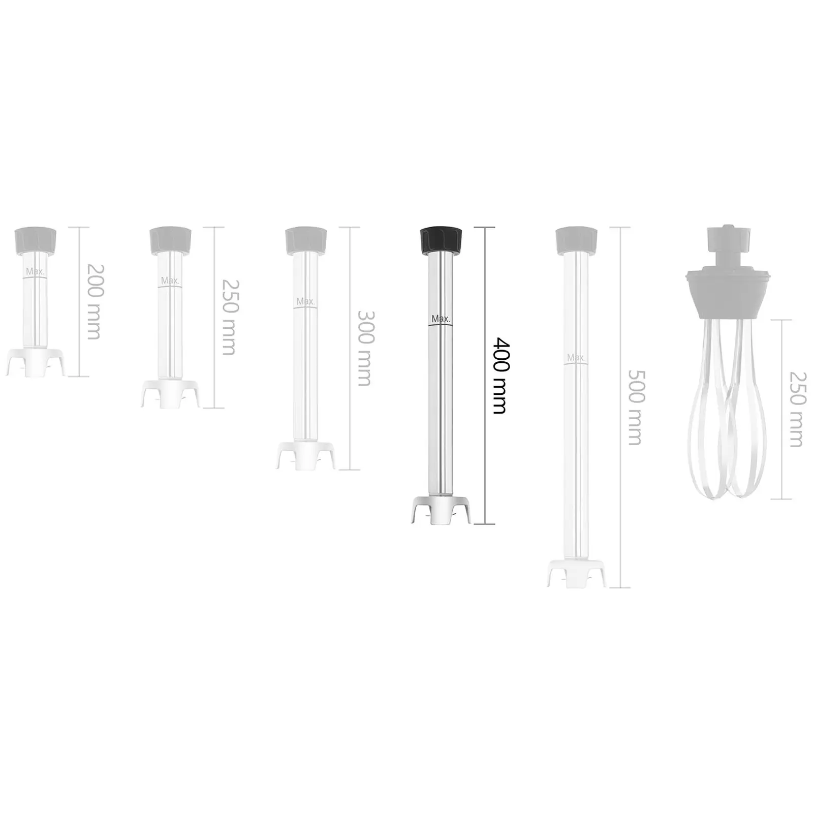 Bras pour mixeur - 400 mm (Dimensions (LxlxH): 8 x 8 x 40.5 cm)
