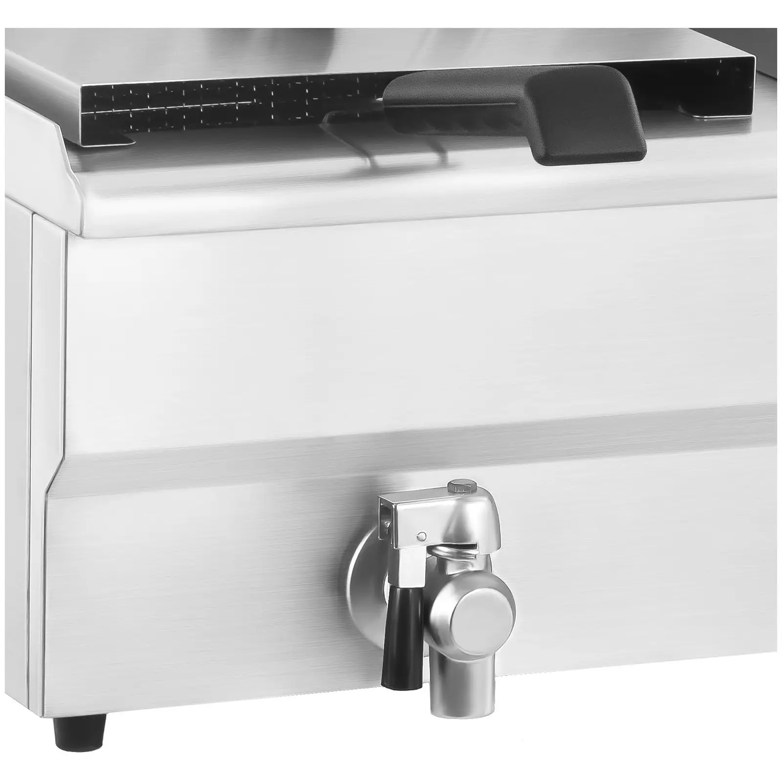 Elektrická fritéza - 10 l - 3 000 W - vypouštěcí kohout - Royal Catering (Materiál: Ušlechtilá ocel)