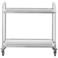 Stainless Steel Serving Trolley - 2 Shelves - Up To 100 kg