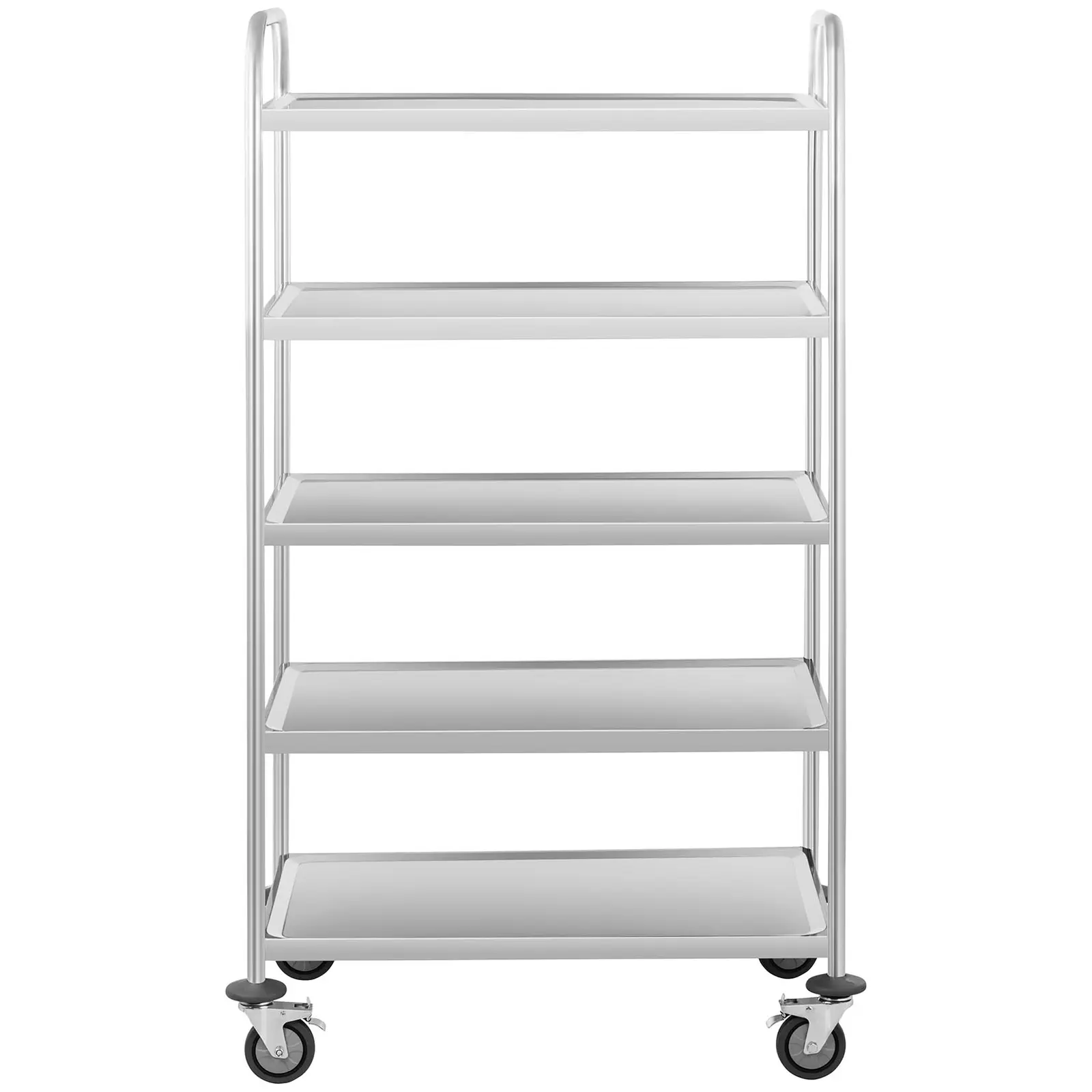 Stainless Steel Serving Trolley - 5 Shelves - Up To 250 kg