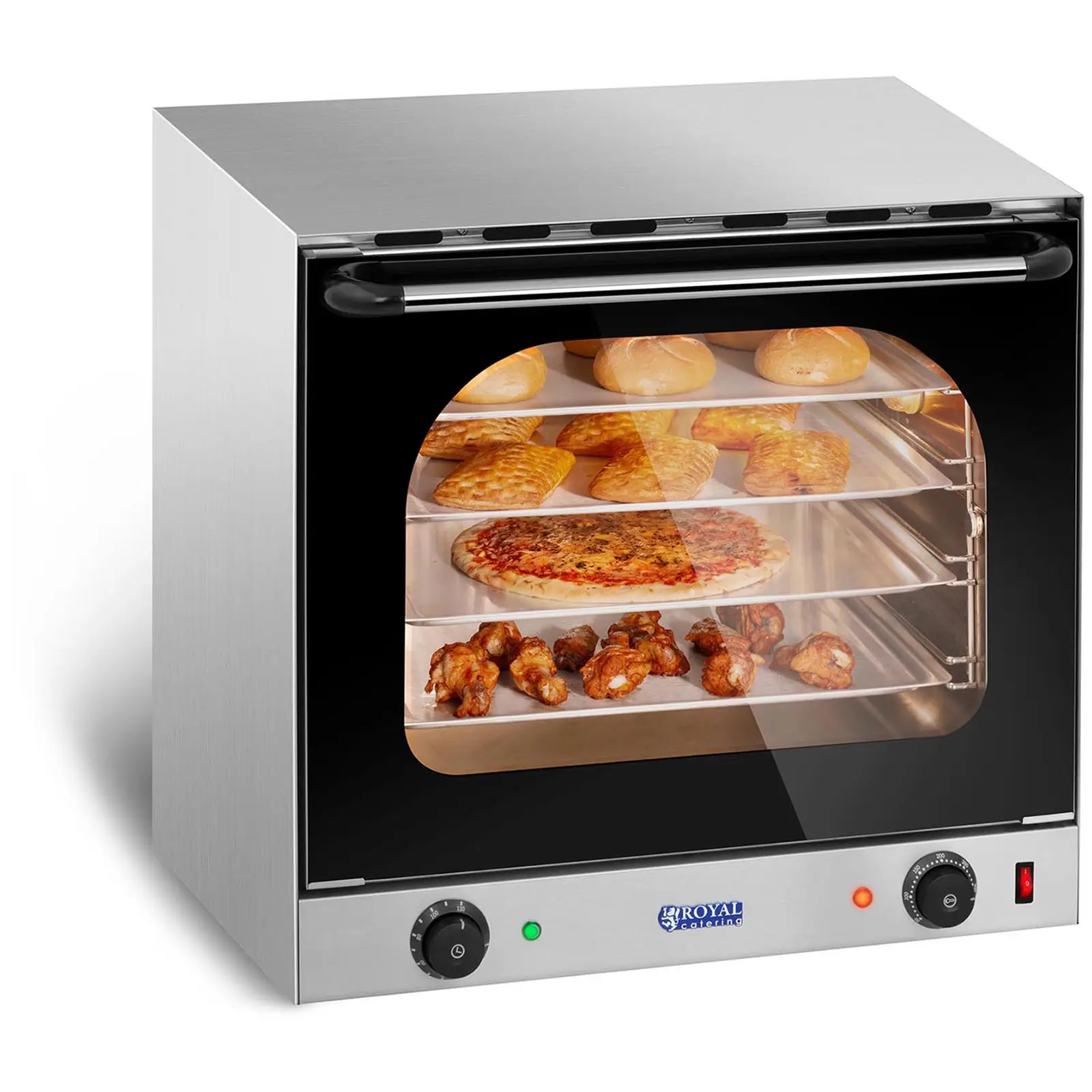 Countertop Convection Oven - Timer - Incl. 4 Plates