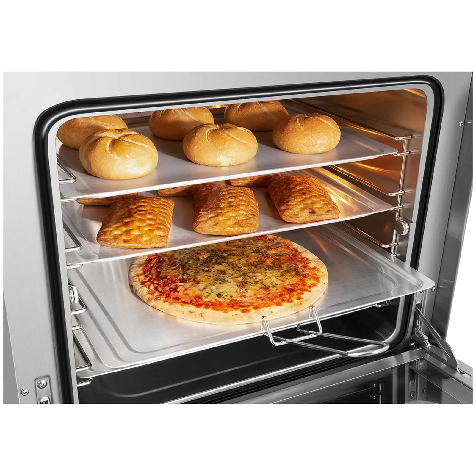 Horkovzdušná trouba - časovač - včetně 4 plechů (Počet ventilátorů: 2 Pc)
